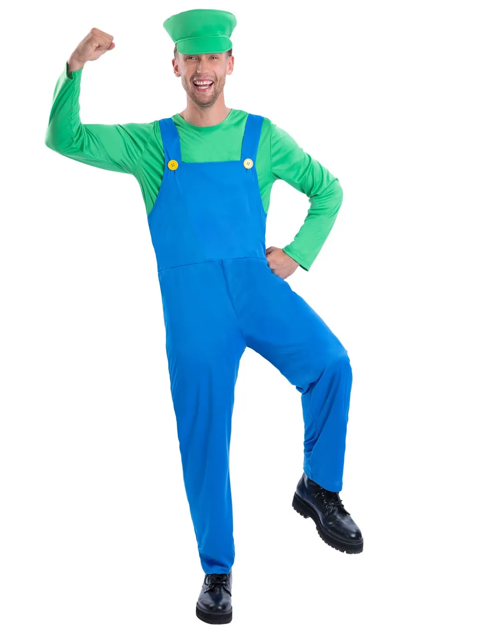 smiffys-fever-green-plumber-kost-m-gr-n-gr-m-3-teilig image 1