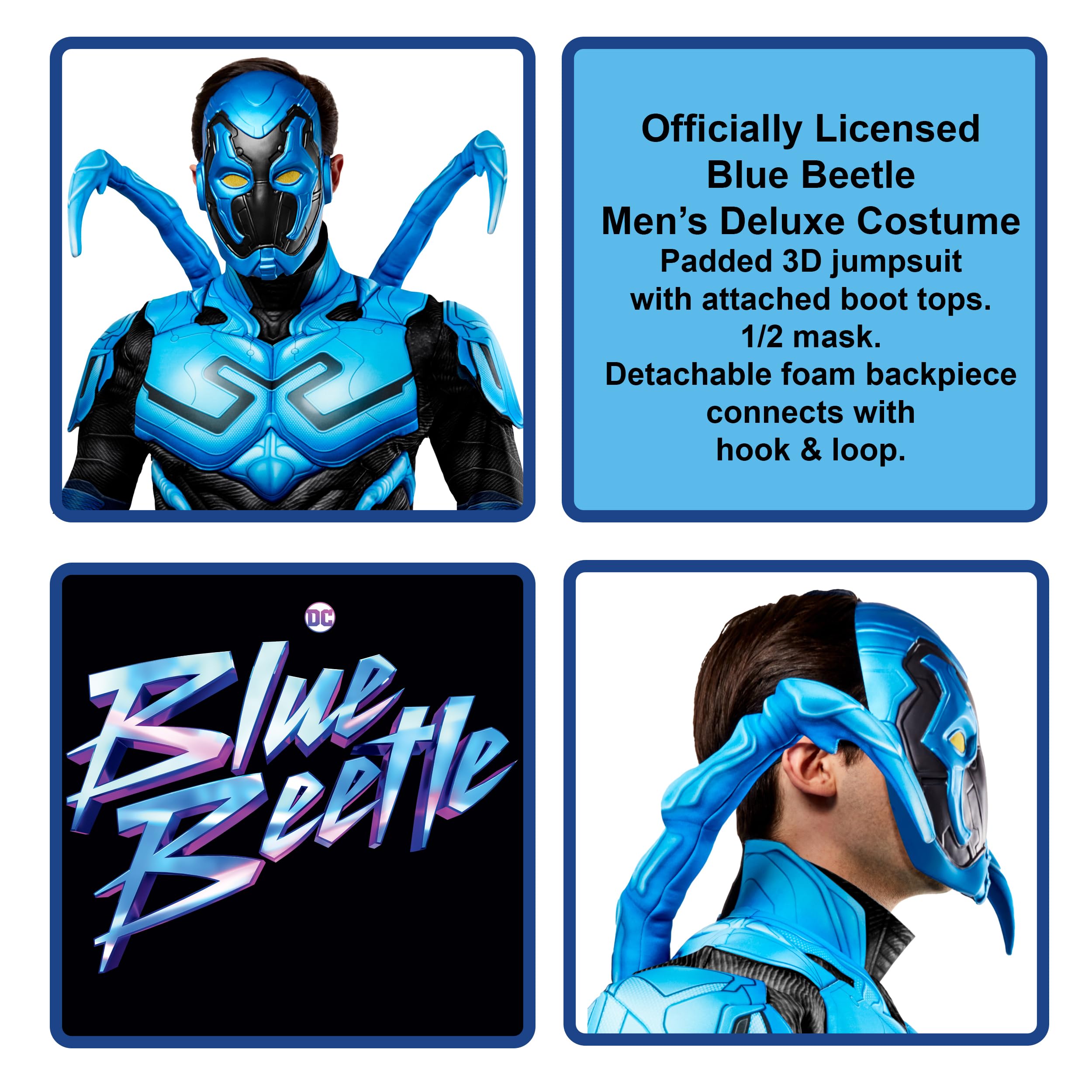 rubie-s-deluxe-blue-beetle-kost-m-herren-xl-mit-maske image 6