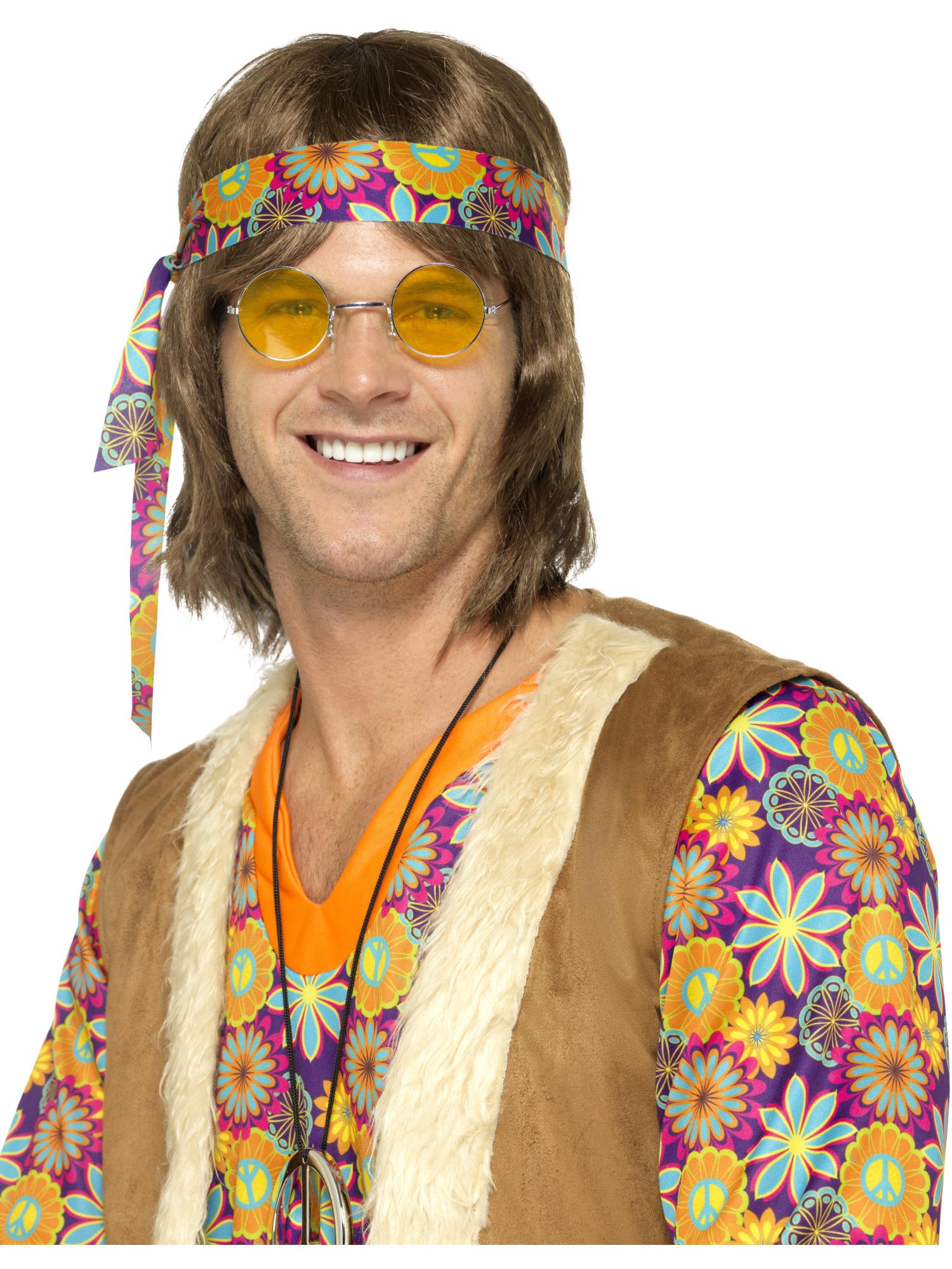 smiffys-fever-hippie-specs-kost-mbrille-gelb image 2