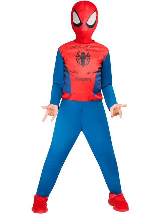 rubie-s-deluxe-spiderman-kost-m-kinder-rot-blau-7-8-jahre image 1