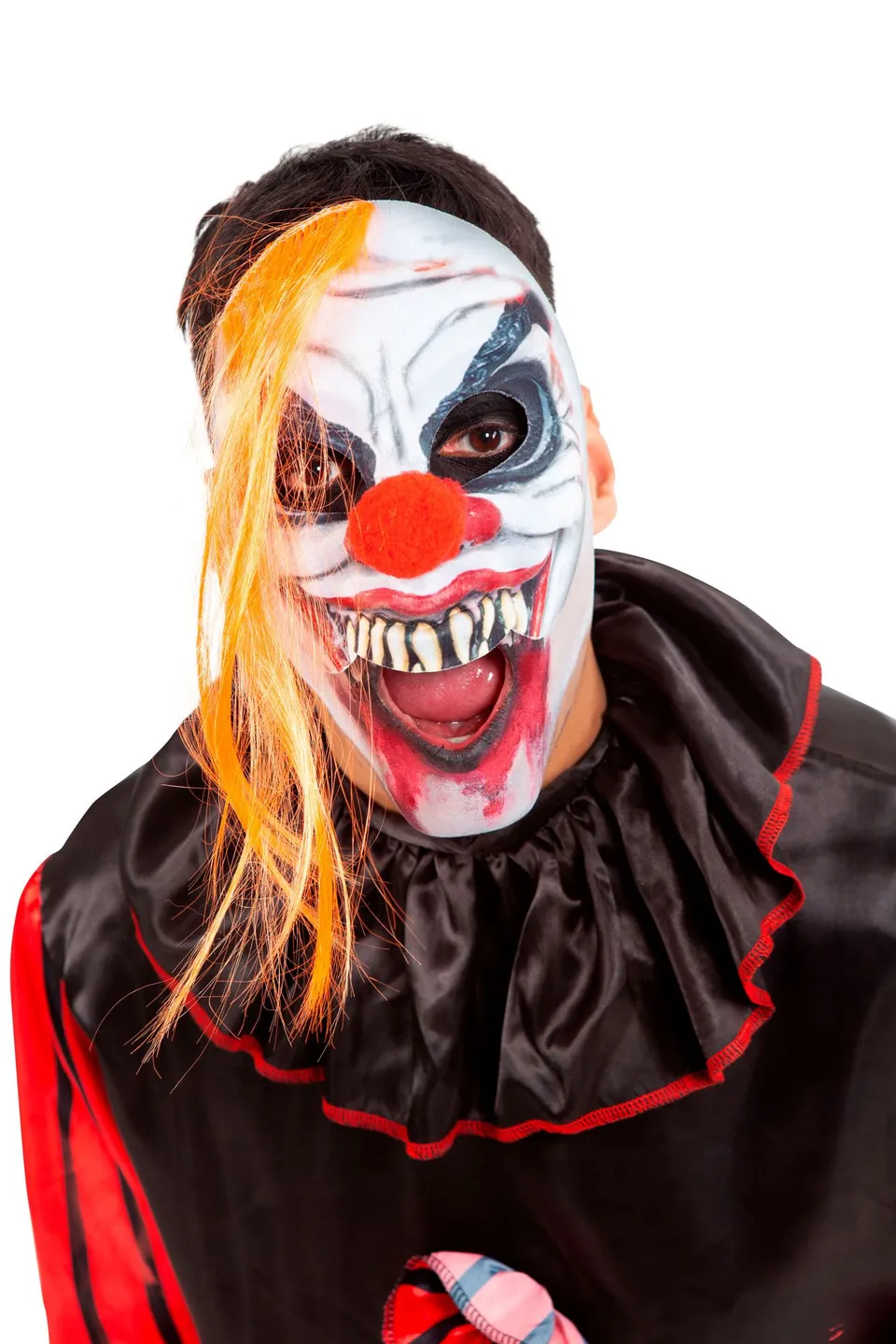 rubies-clown-halbmaske-verr-ckt-orange-haare-mit-nase image 1