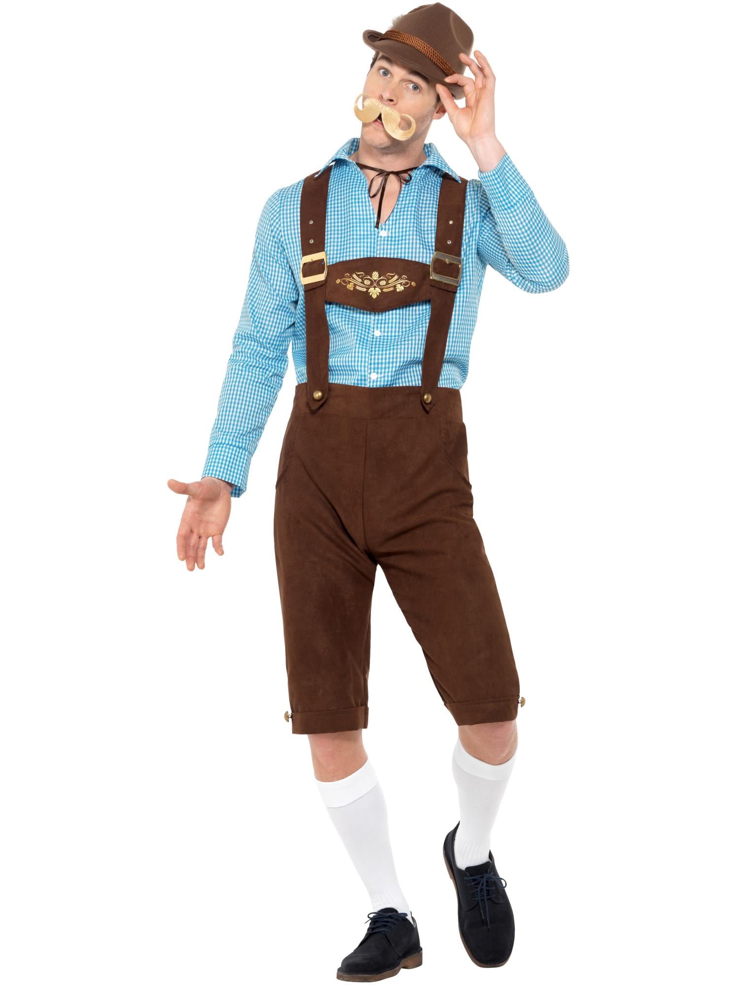 smiffys-fever-beer-fest-kost-m-m-blau-braun-lederhose image 4