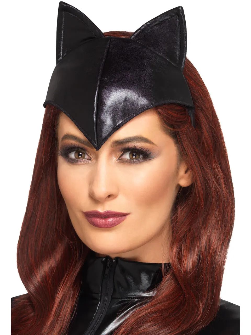 smiffys-fever-katzenohren-haarreif-schwarz-damen-satin image 1