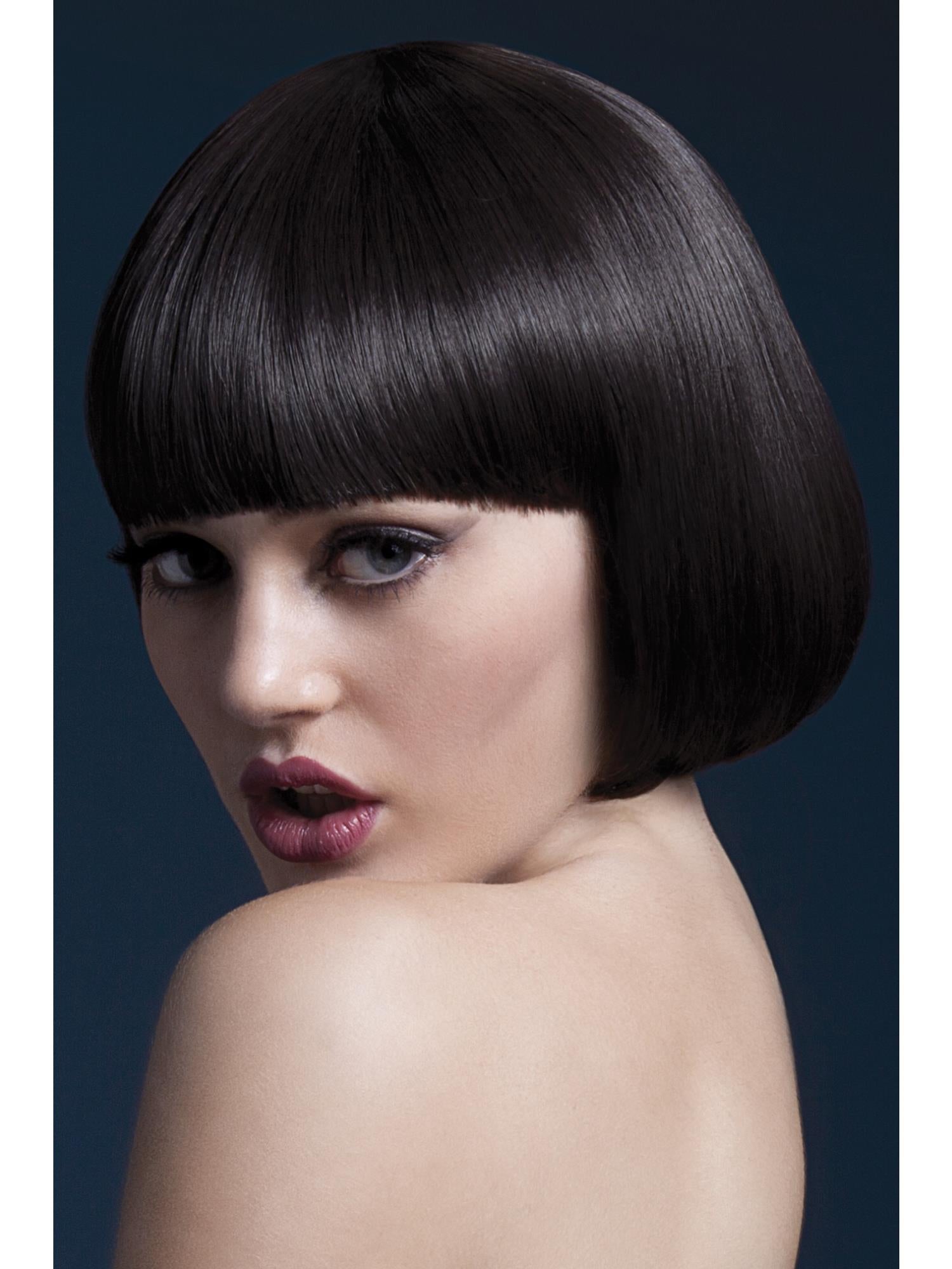 smiffys-fever-mia-bob-per-cke-schwarz-mit-pony-hitzestylbar image 4