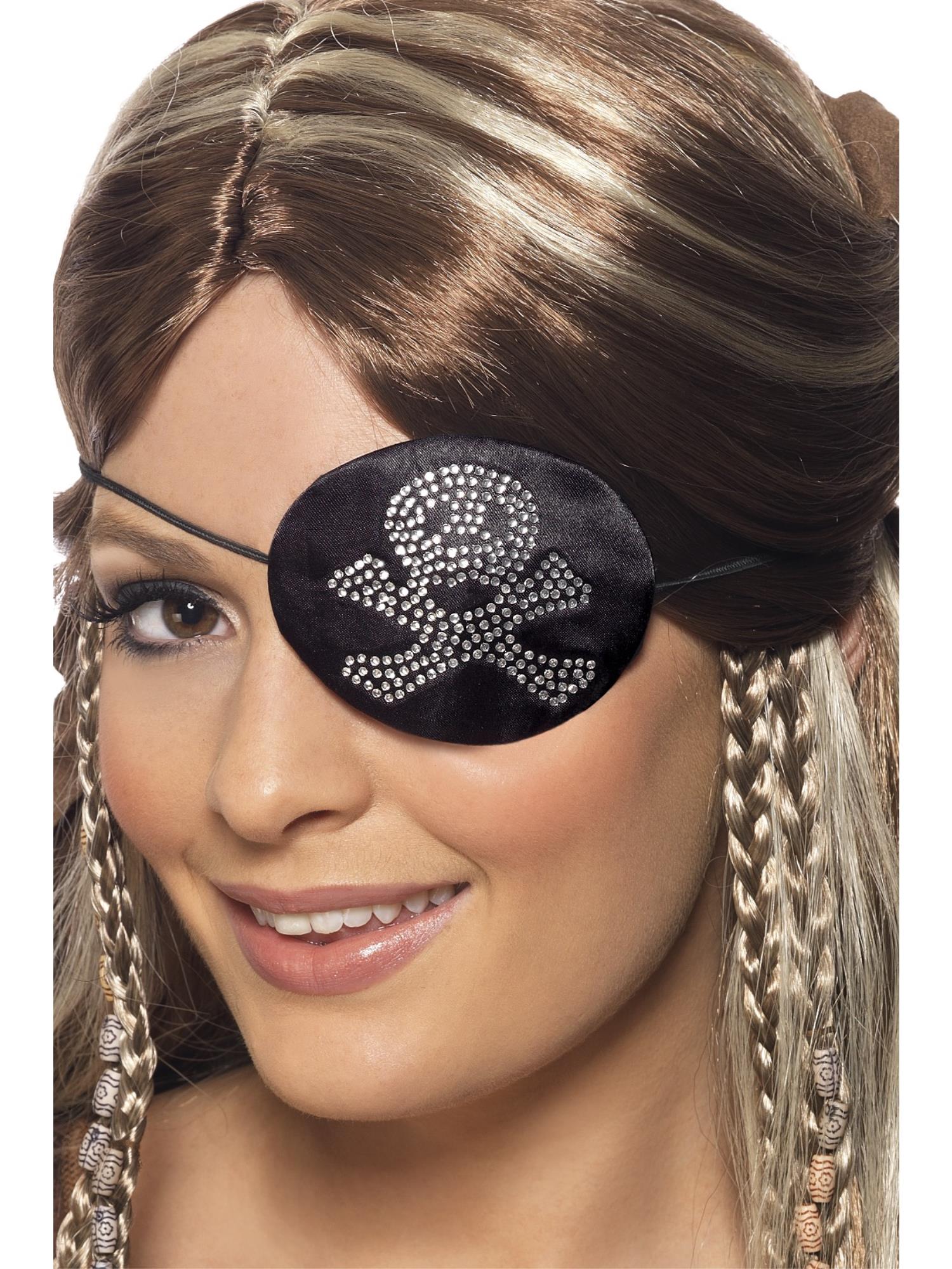 smiffys-fever-piraten-augenklappe-schwarz-strass-einheitsgr-e image 1