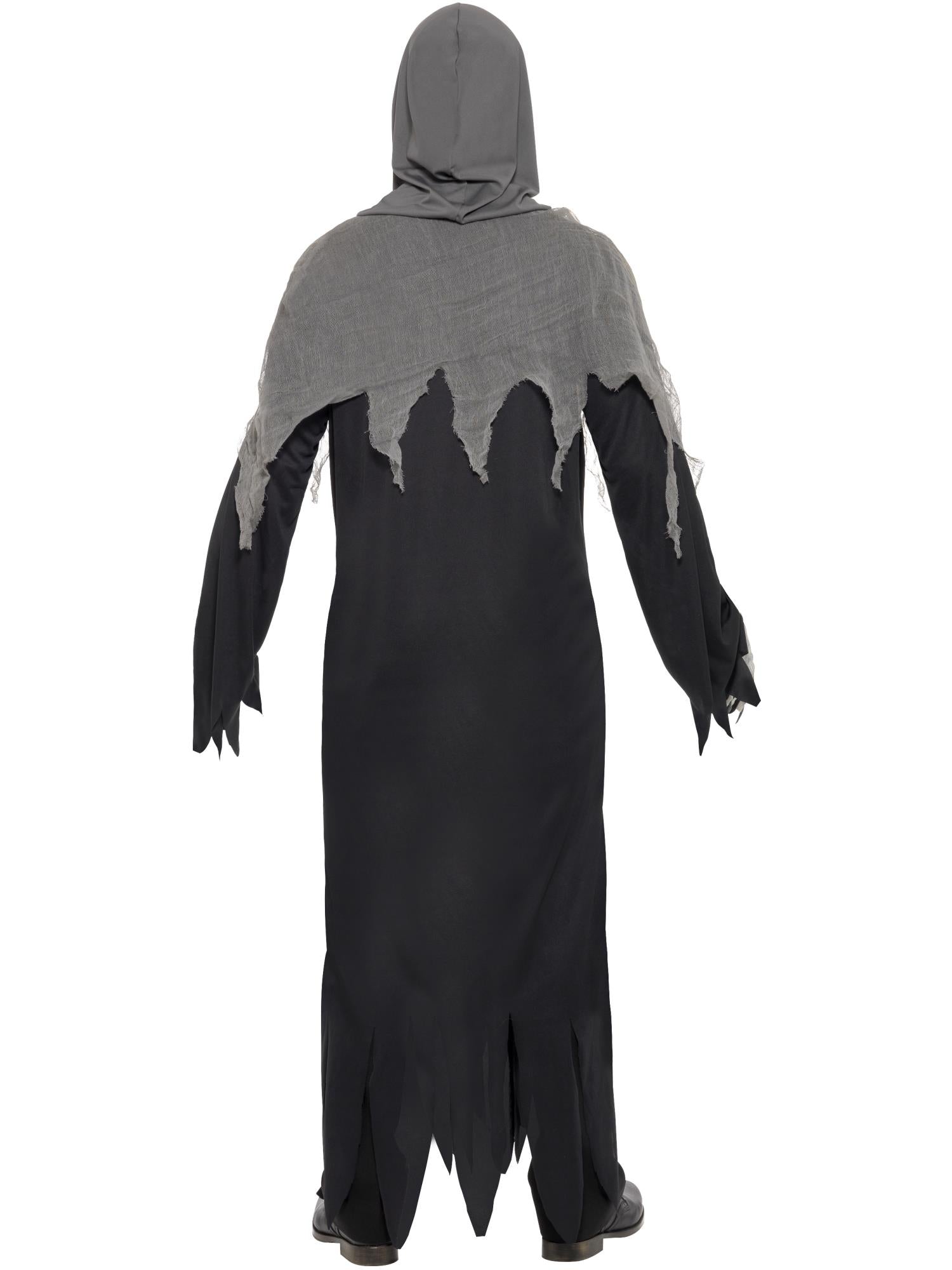 smiffys-fever-sensenmann-kost-m-schwarz-robe-kette-herren image 2