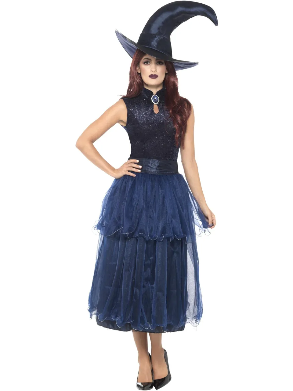 smiffys-fever-deluxe-midnight-witch-hexenkost-m-blau-gr-s image 1