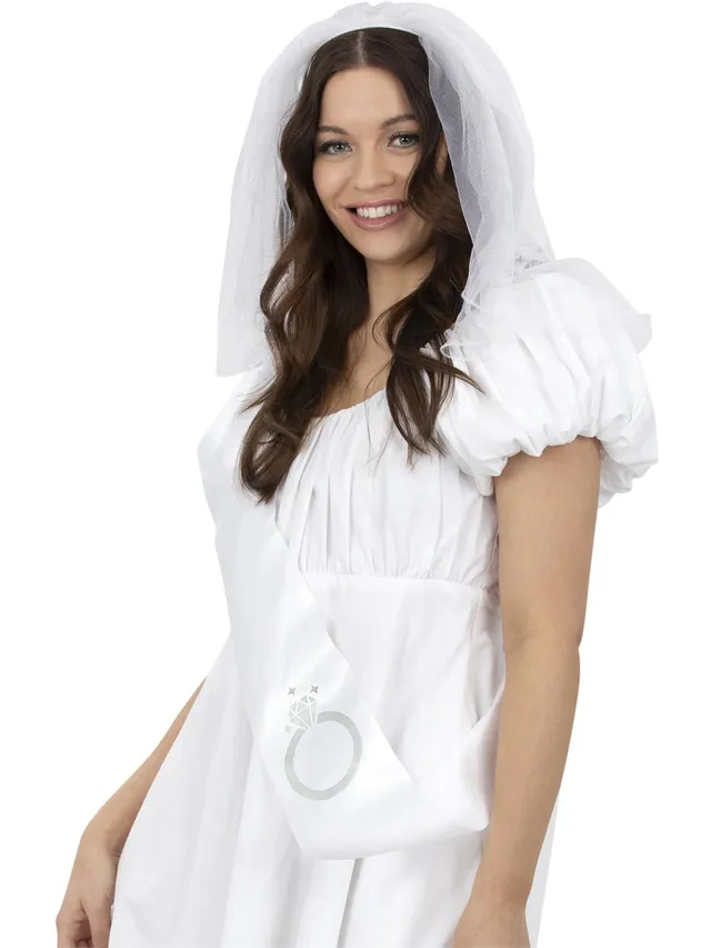 smiffys-fever-braut-schleier-sch-rpe-set-wei-t-ll image 1