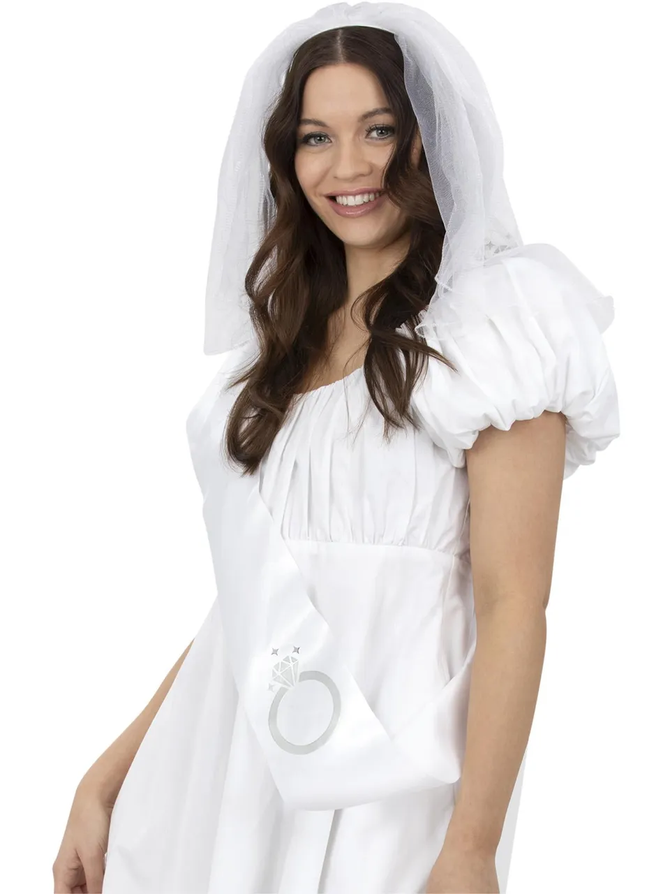 smiffys-fever-braut-schleier-sch-rpe-set-wei-t-ll image 1