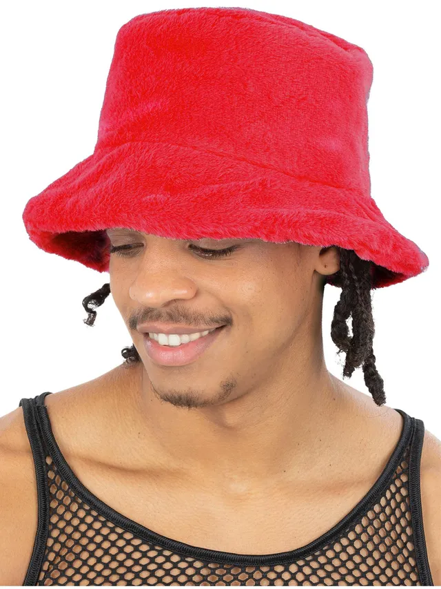 smiffys-fever-90s-bucket-hat-fischerhut-rot-pl-sch image 1
