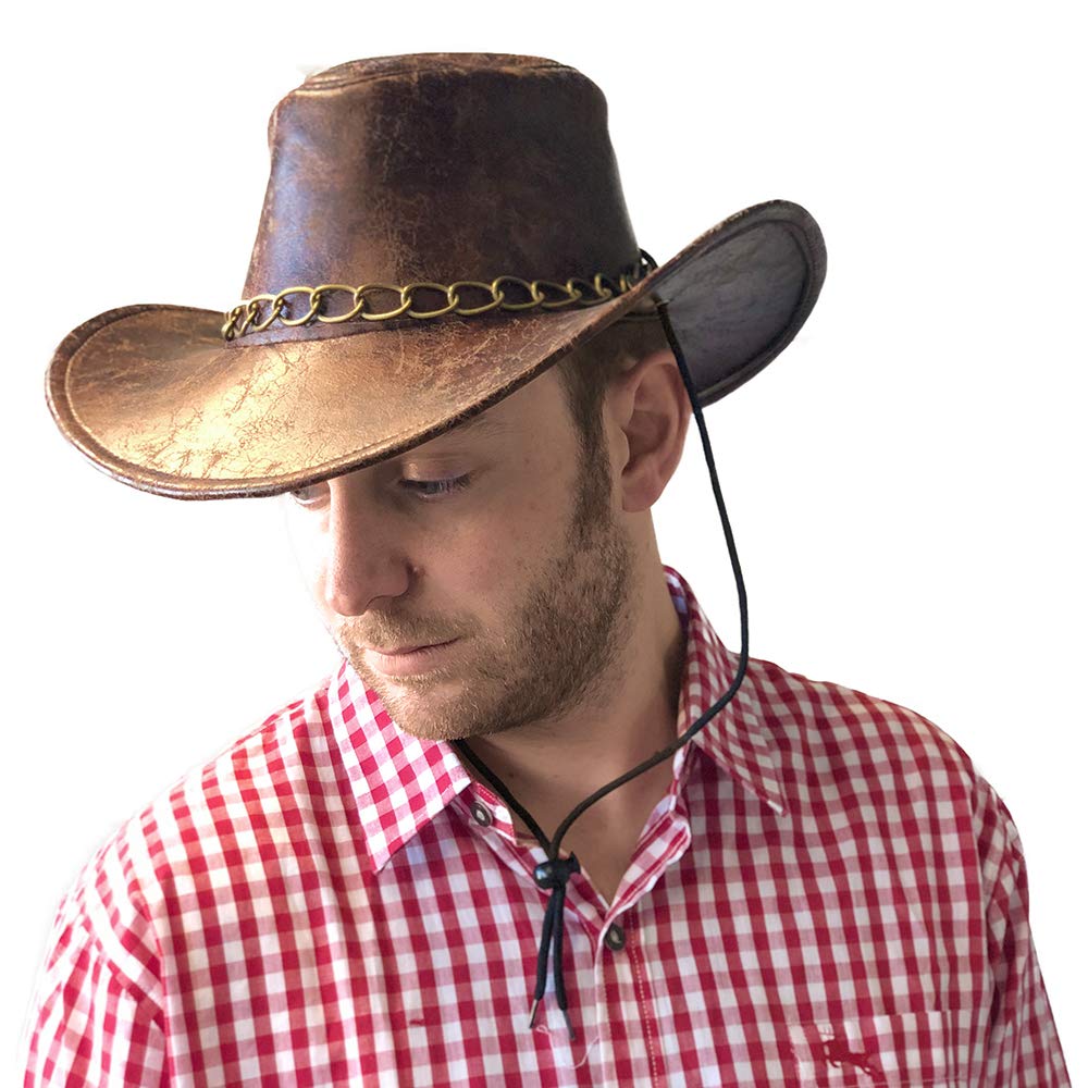 rubie-s-deluxe-cowboyhut-braun-lederoptik-58-cm image 2
