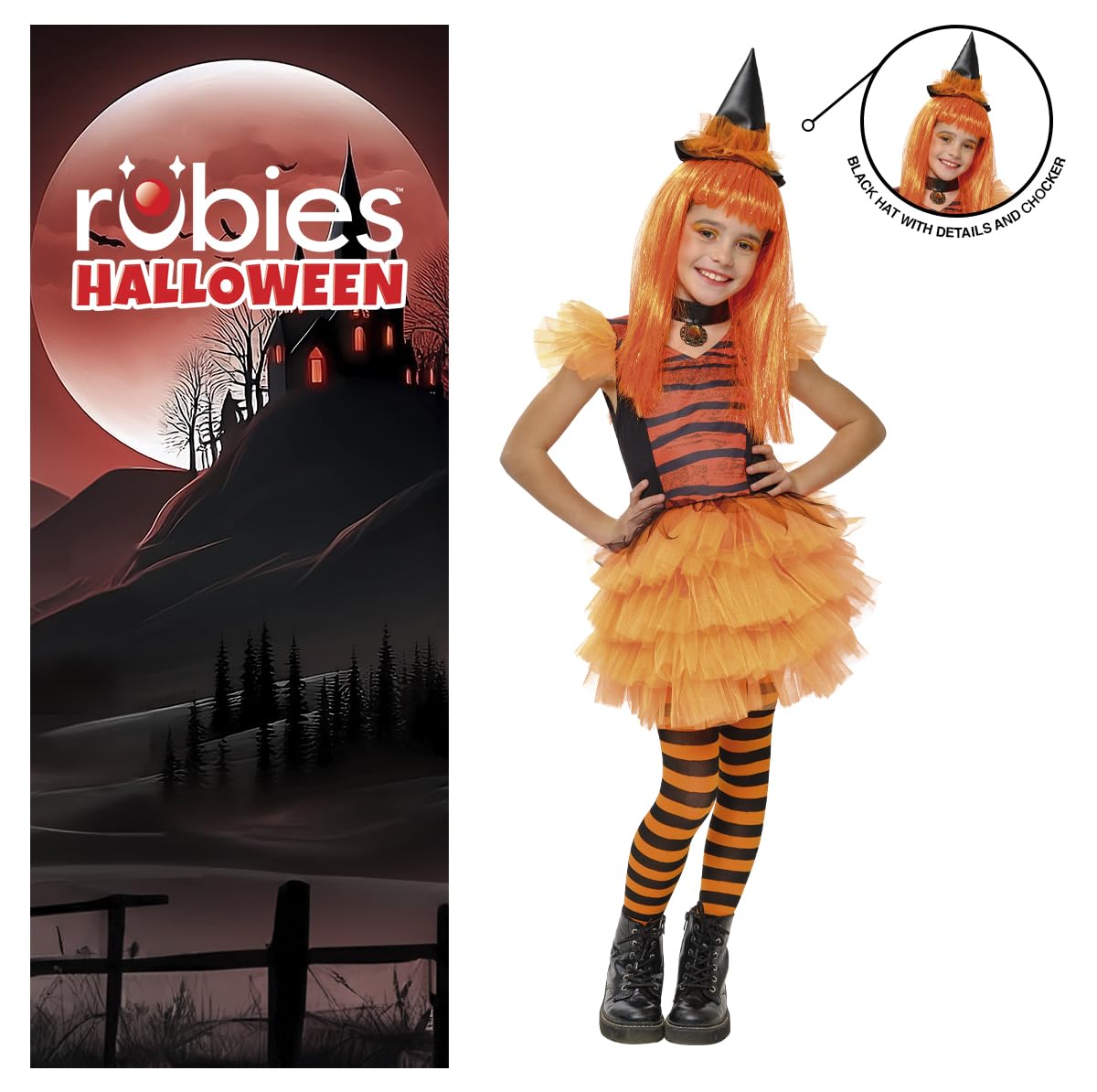 rubie-s-deluxe-glamour-hexenkost-m-m-dchen-orange-mit-hut-2 image 4