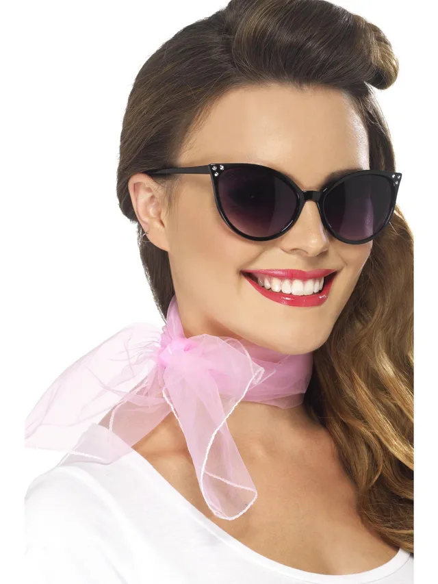 smiffys-fever-50s-halstuch-rosa-chiffon-damen image 1