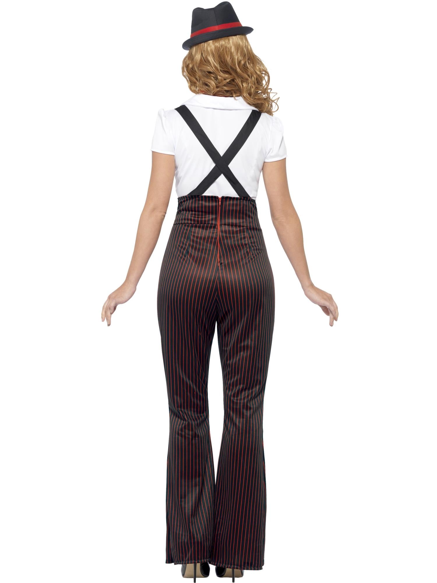 smiffys-fever-gangster-kost-m-damen-schwarz-rot-4-tlg image 2