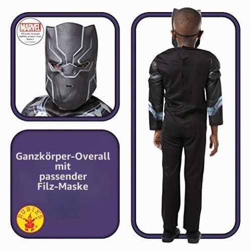 rubie-s-deluxe-black-panther-kost-m-s-overall-mit-maske image 7