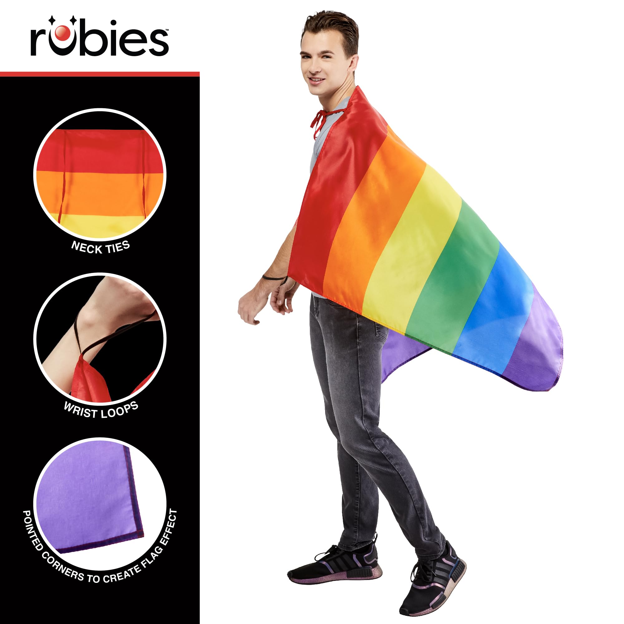 rubie-s-deluxe-pride-rainbow-cape-erwachsene-einheitsgr-e image 3