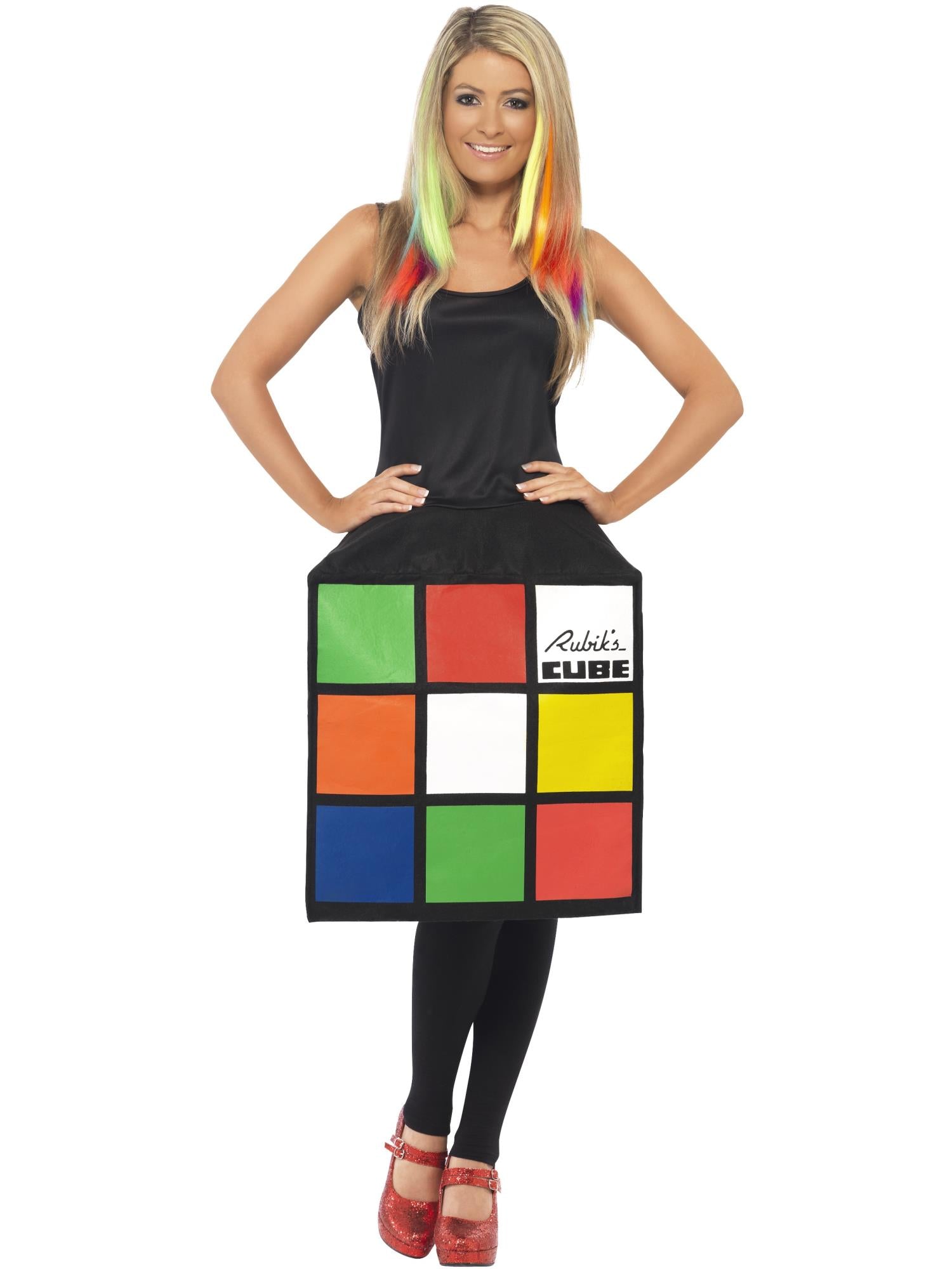 smiffys-fever-rubik-s-3d-cube-kost-m-large-70er-bunt image 1