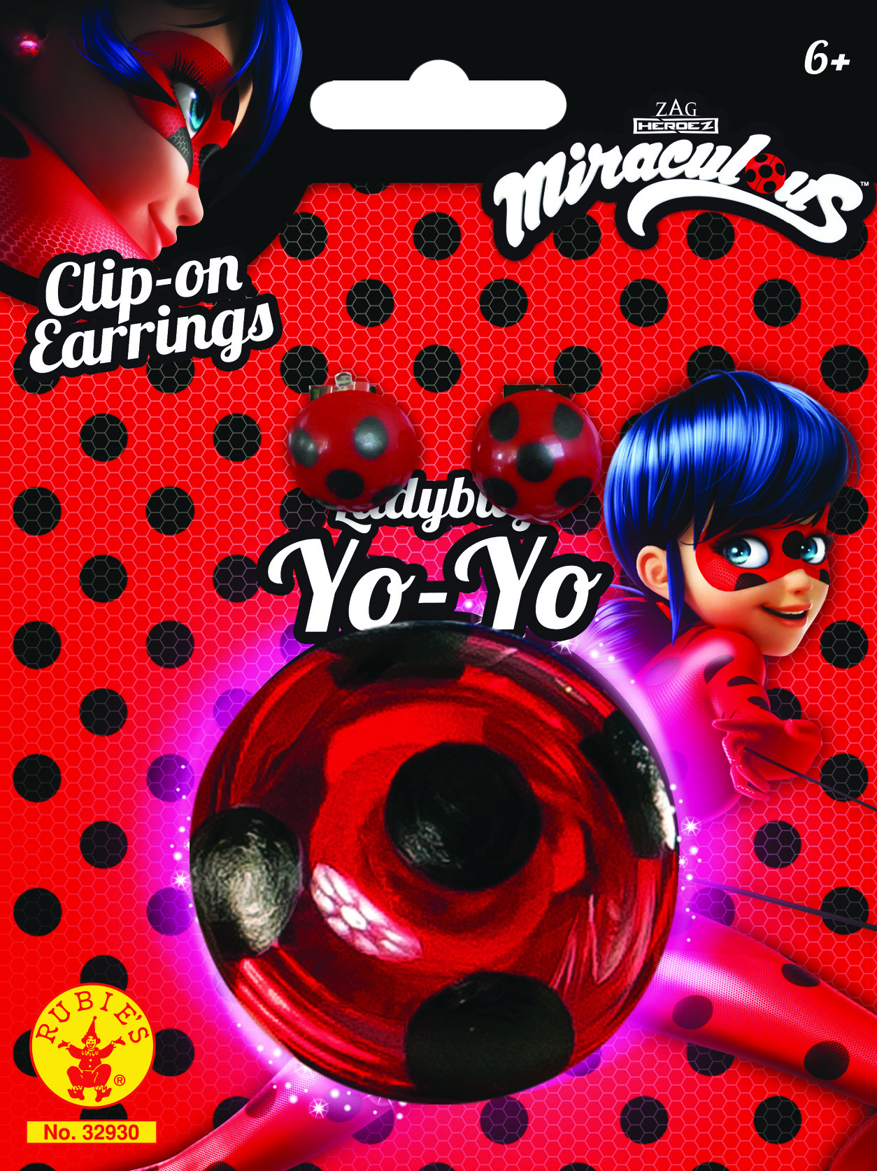 rubies-ladybug-set-yoyo-ohrringe-rot-mit-punkten image 2
