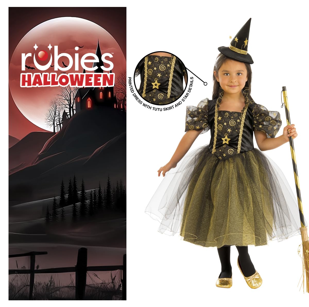 rubie-s-deluxe-web-witch-hexenkost-m-gold-kinder-m image 3