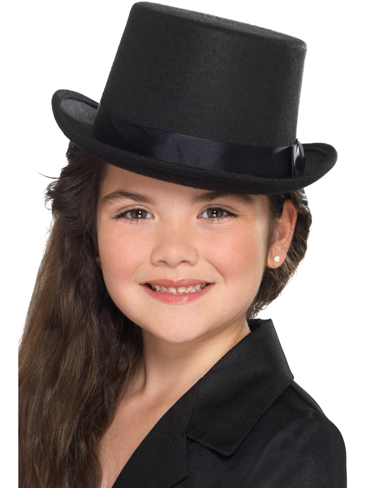 smiffys-fever-zylinder-kinder-schwarz-zauberhut-polyester image 2