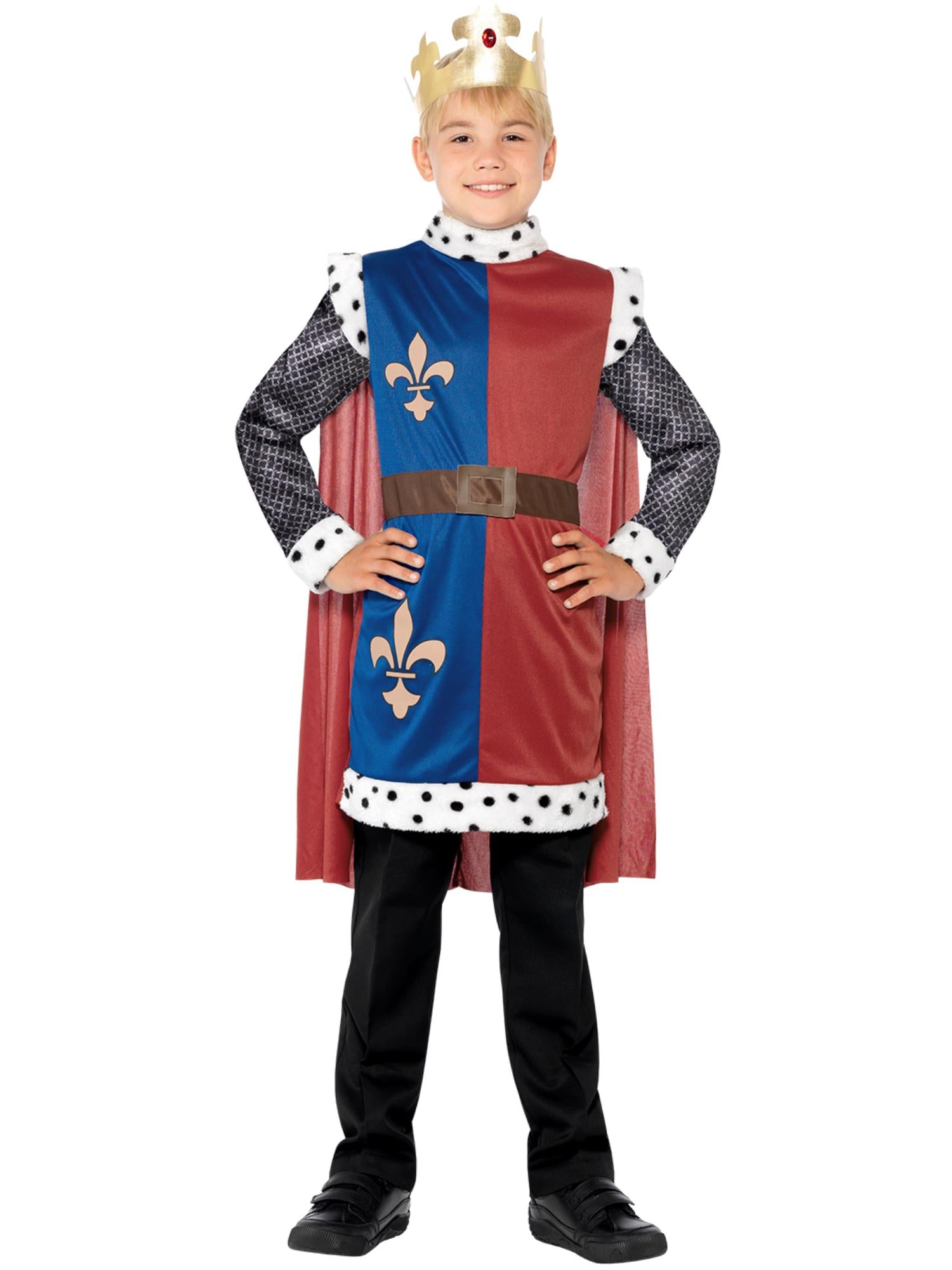 smiffys-fever-king-arthur-kost-m-kinder-rot-tunikas image 4