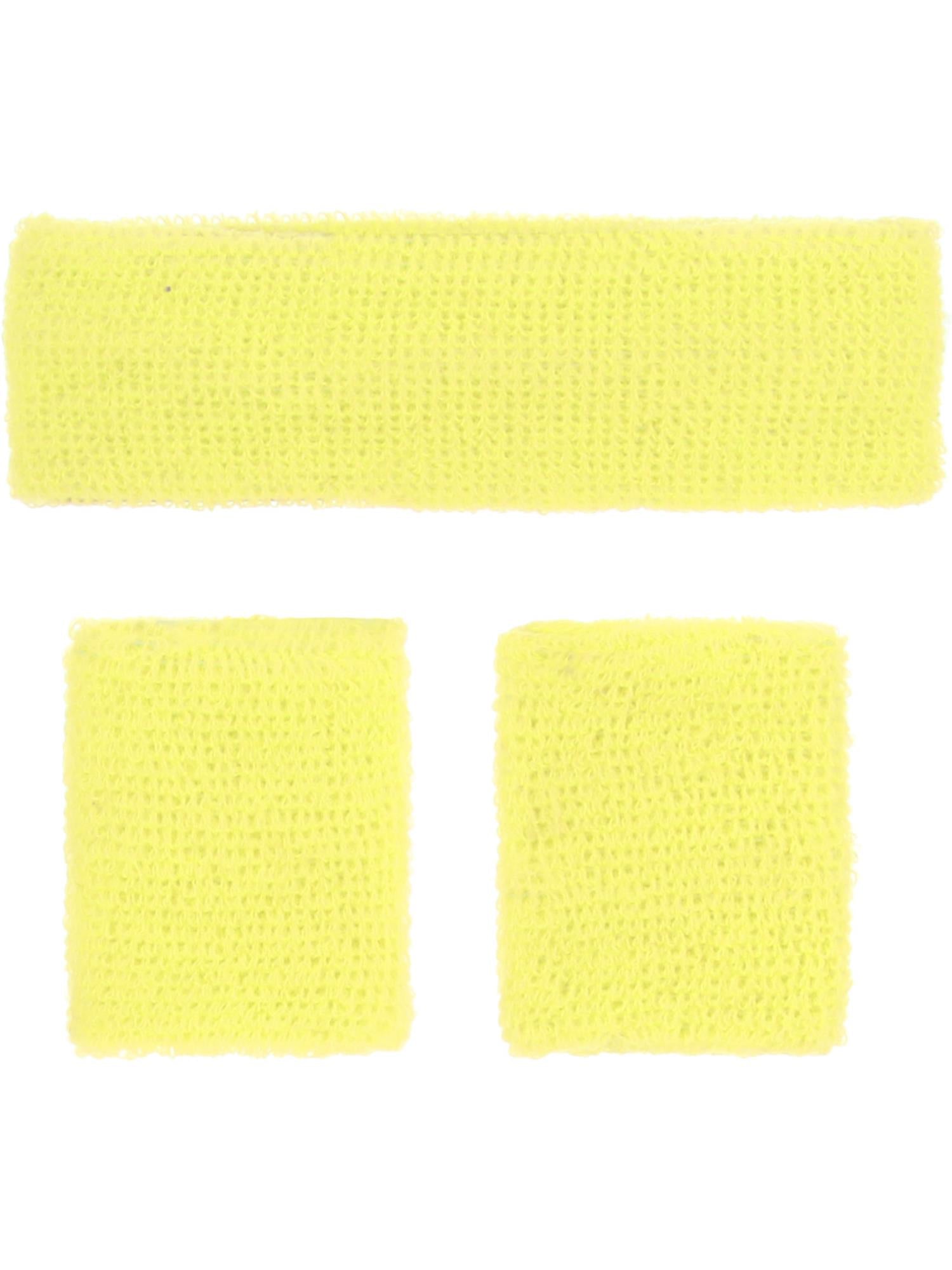 smiffys-fever-80s-neon-schwei-b-nder-gelb-stirnband-set image 2