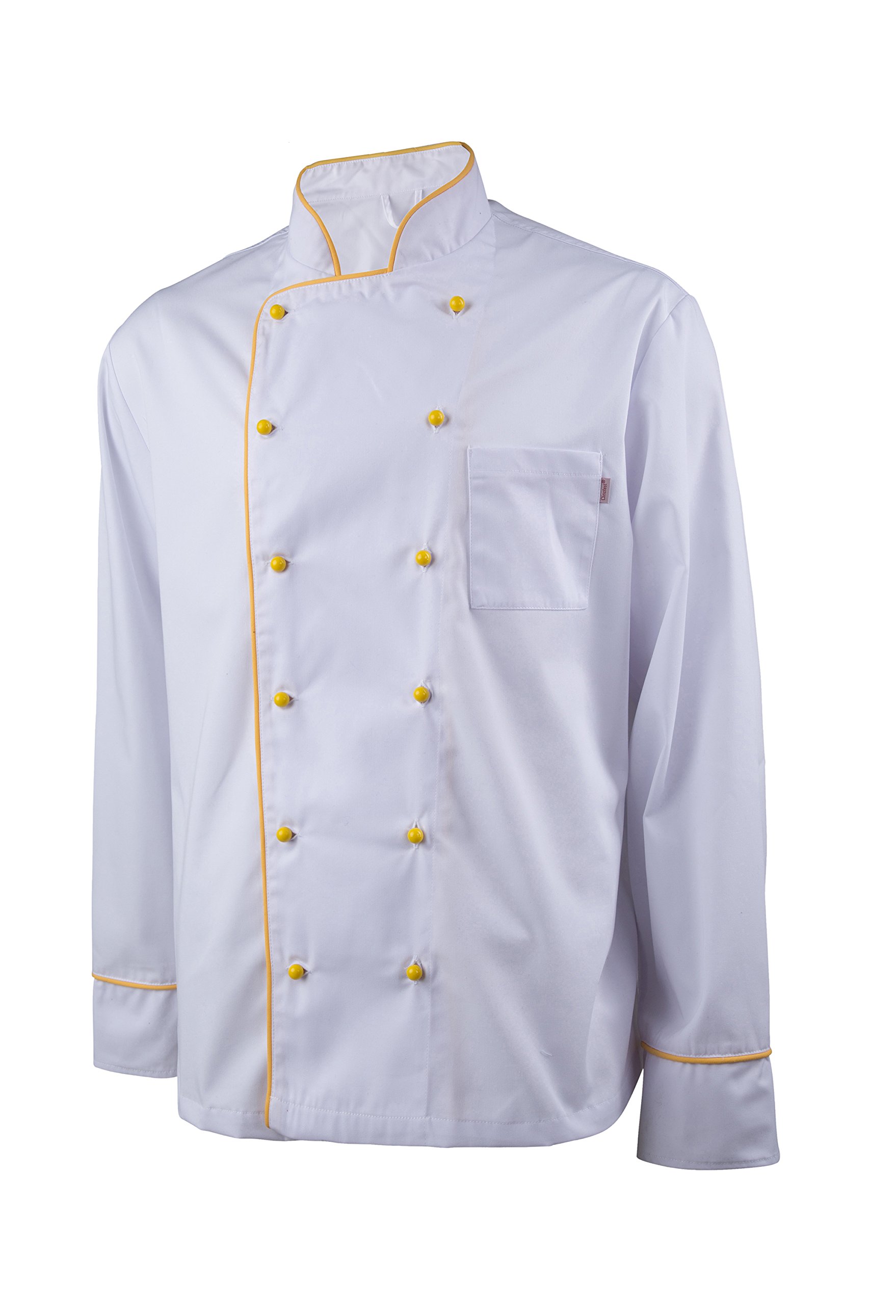 clinotest-personal-kochjacke-langarm-wei-mit-paspeln image 6