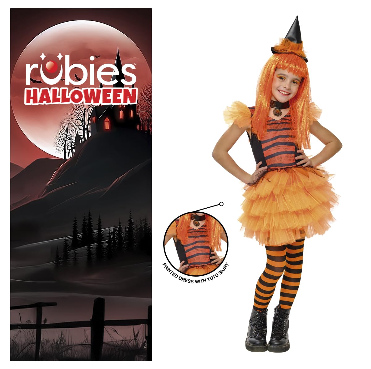 rubie-s-deluxe-glamour-hexenkost-m-m-dchen-orange-mit-hut-2 image 3