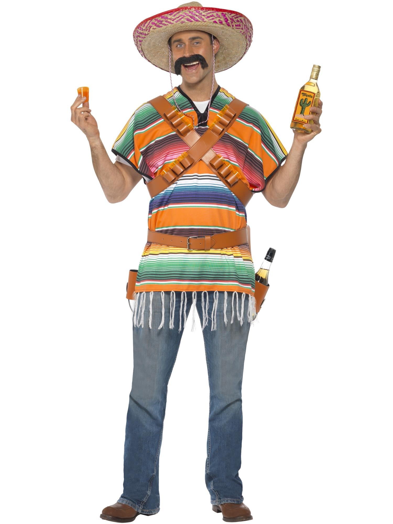 smiffys-fever-tequila-shooter-kost-m-poncho-herren-party image 1