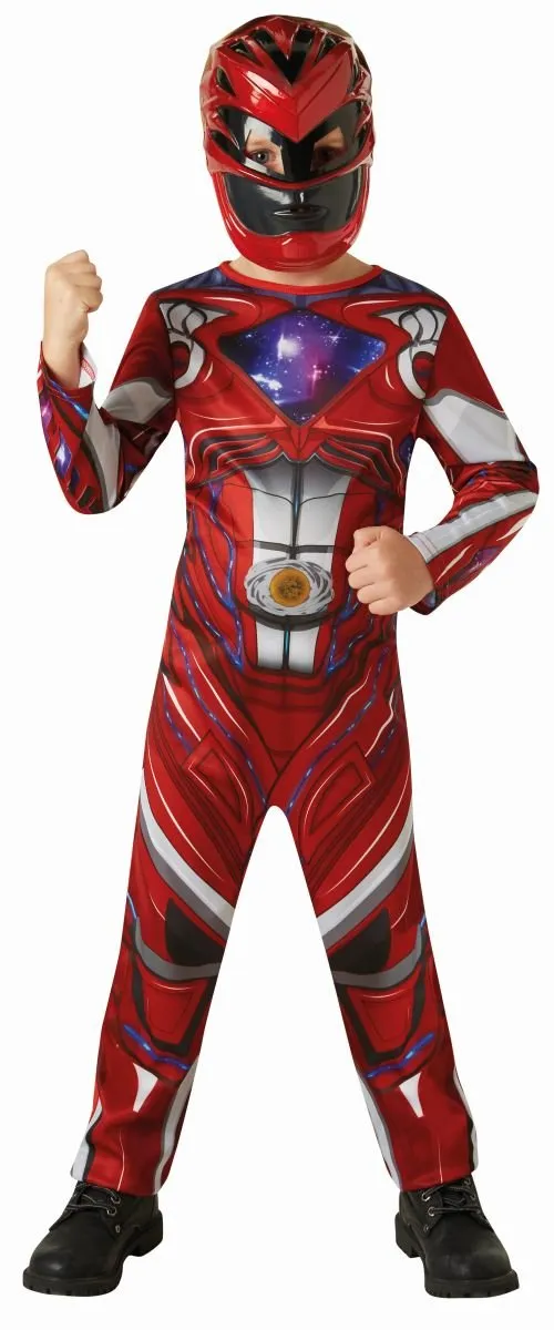 rubie-s-deluxe-red-power-rangers-kost-m-3-4-jahre-rot image 1