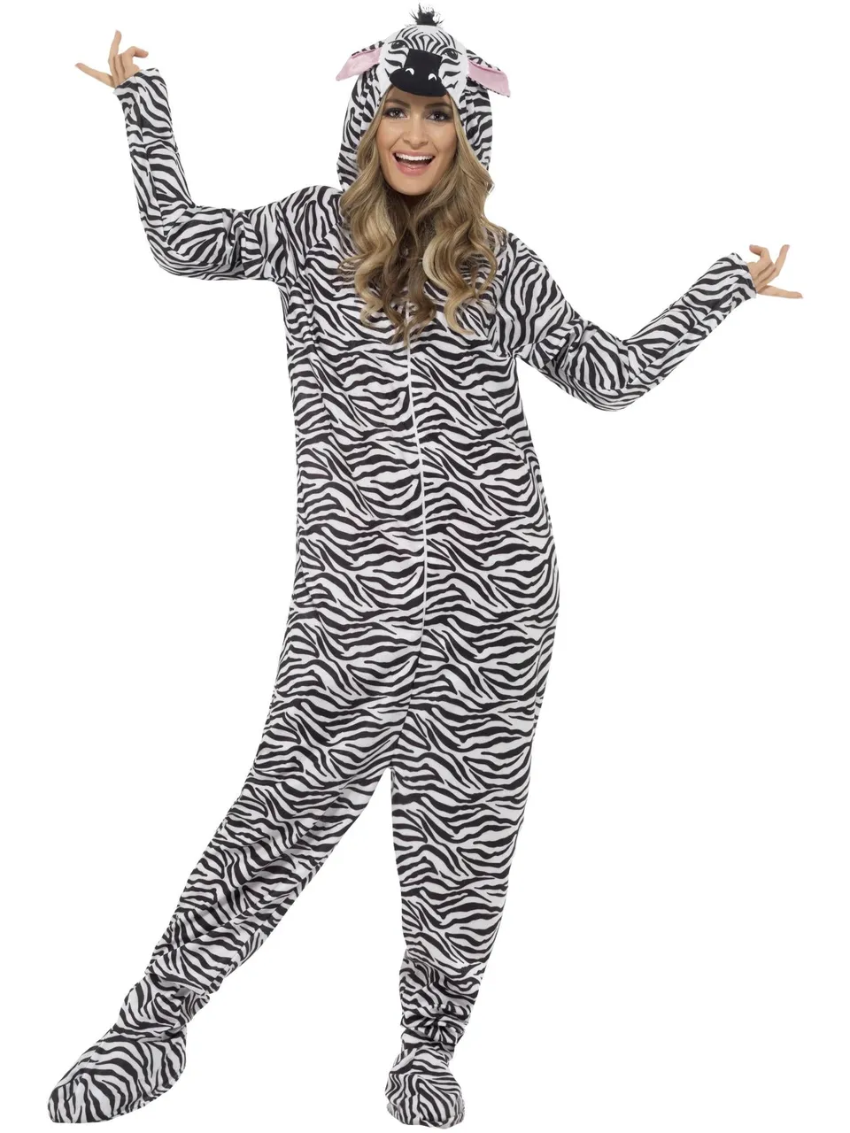 smiffys-fever-zebra-kost-m-overall-m-schwarz-wei-tierkost-m image 1