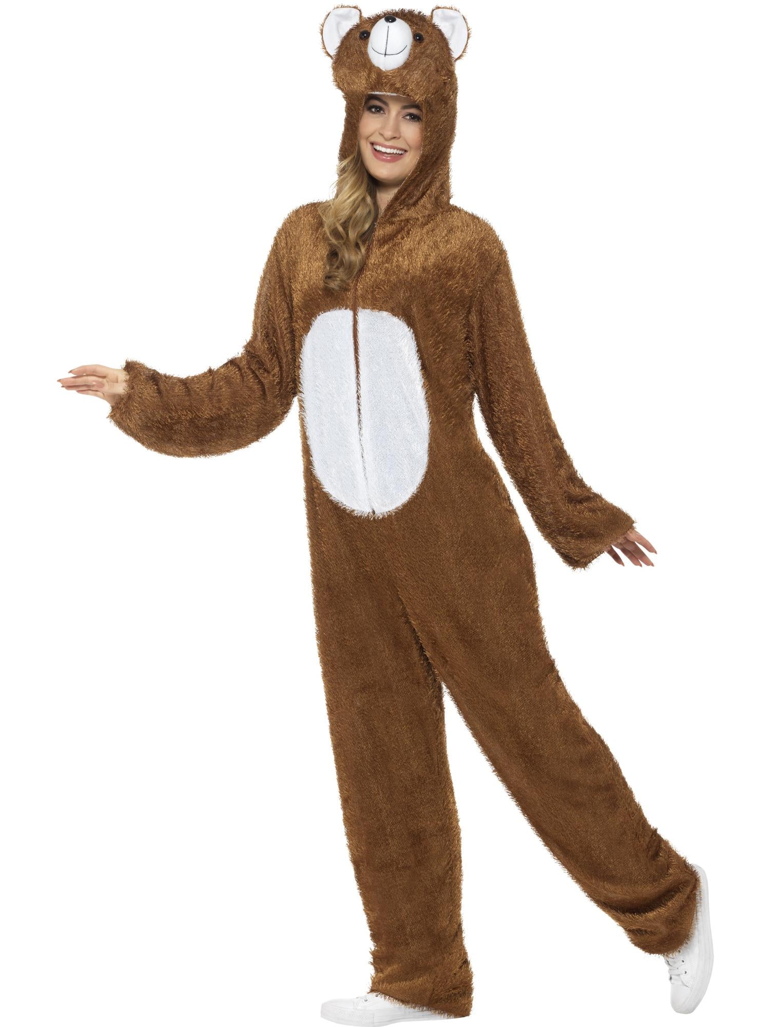 smiffys-fever-b-r-kost-m-braun-overall-m-l-mit-kapuze image 3
