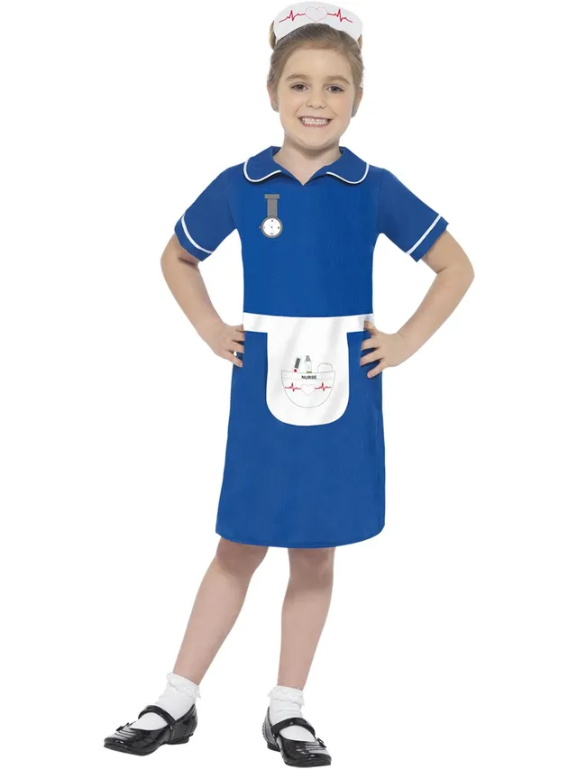 smiffys-fever-krankenschwester-kost-m-m-dchen-blau-s image 1