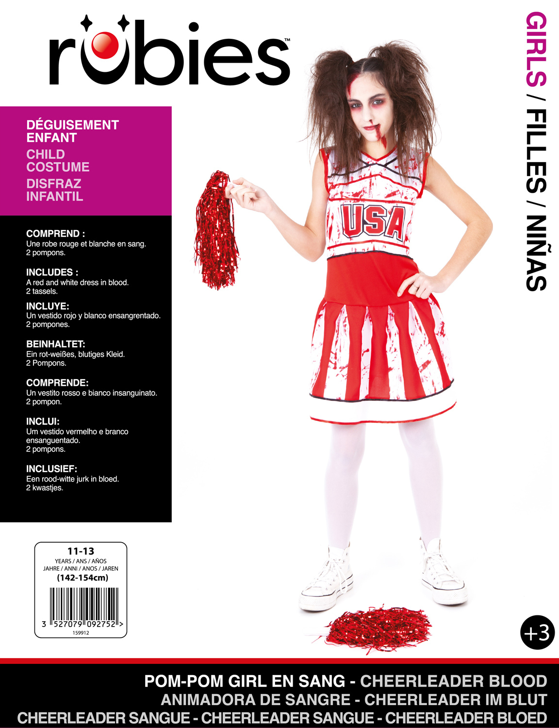 rubies-pompon-girl-cheerleader-kost-m-11-13-jahre-m-dchen image 2