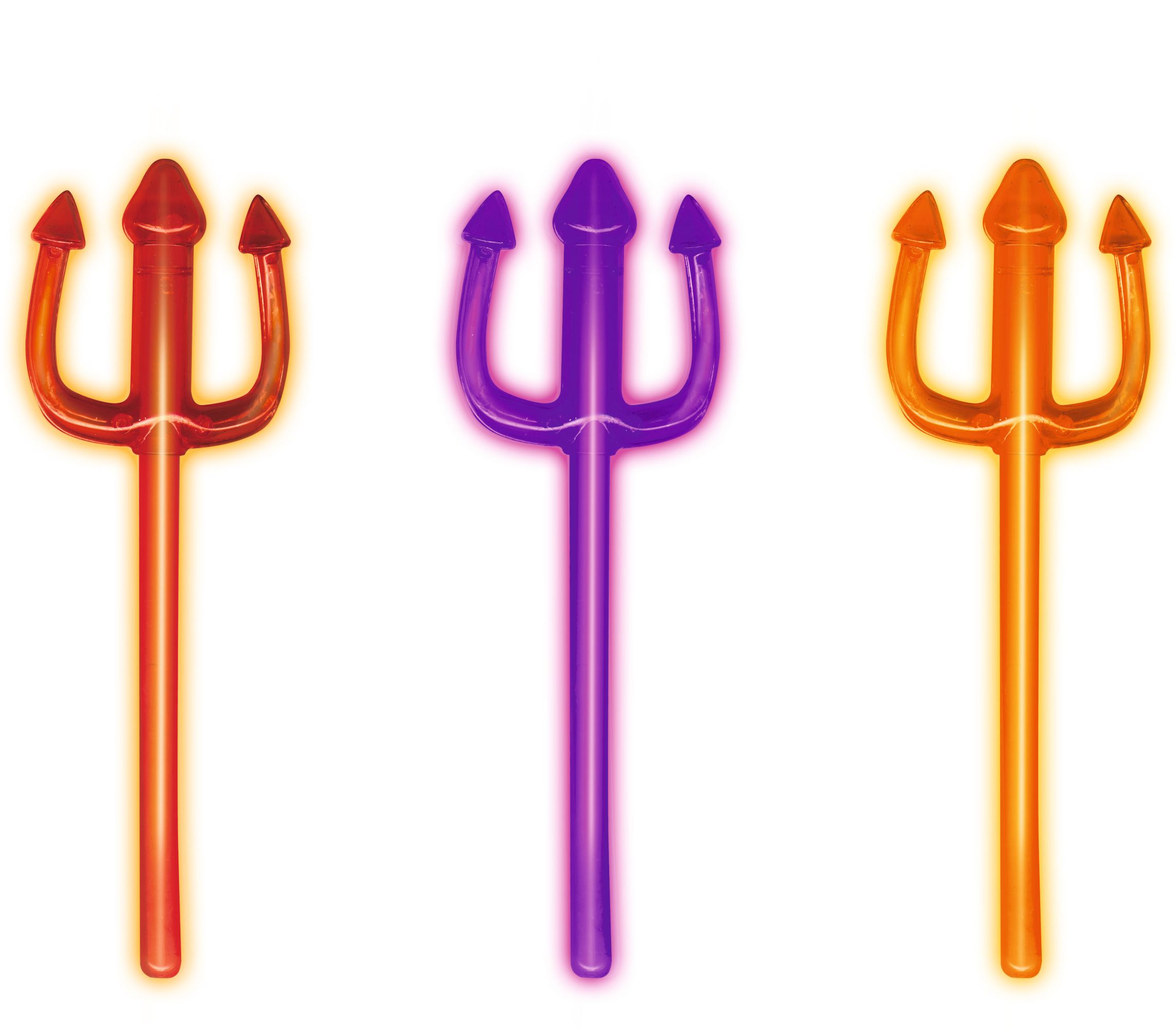 rubies-leucht-dreizack-22-cm-rot-lila-orange-neonstab image 1