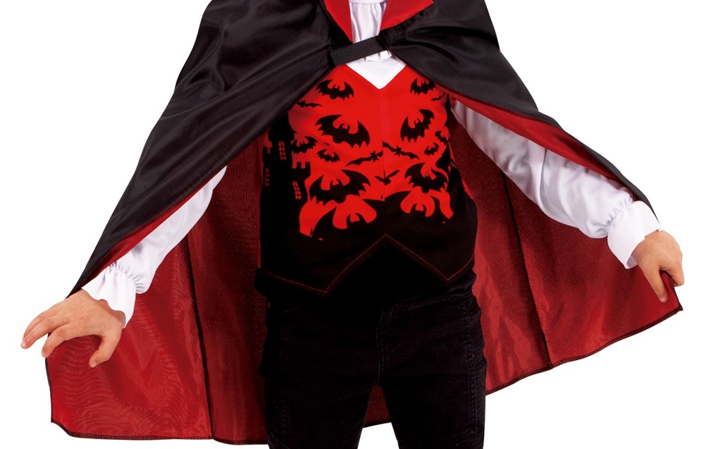 rubies-vampir-kost-m-mit-cape-schwarz-rot-kragen image 2