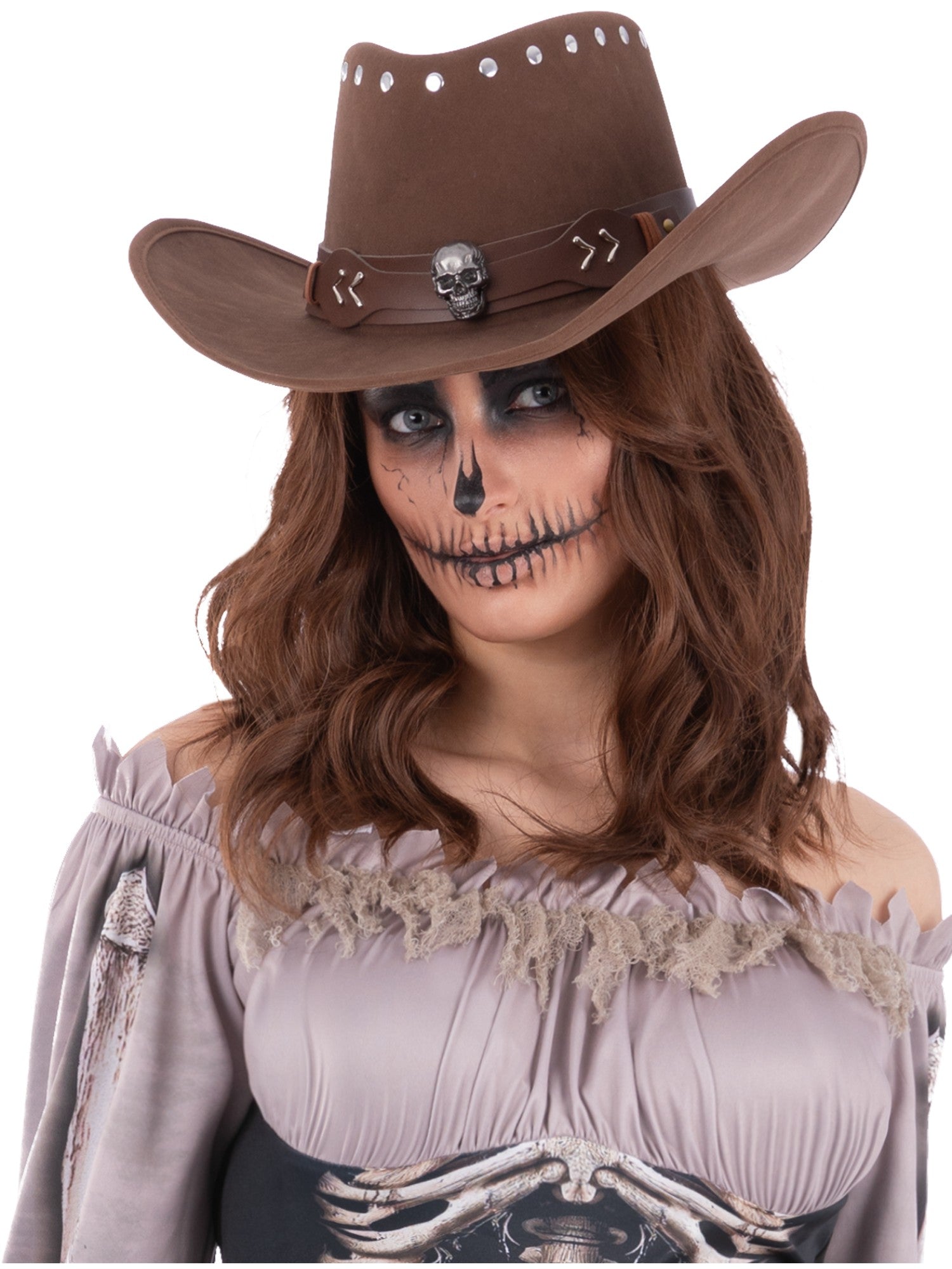 smiffys-fever-haunted-skeleton-cowboy-hut-braun image 1