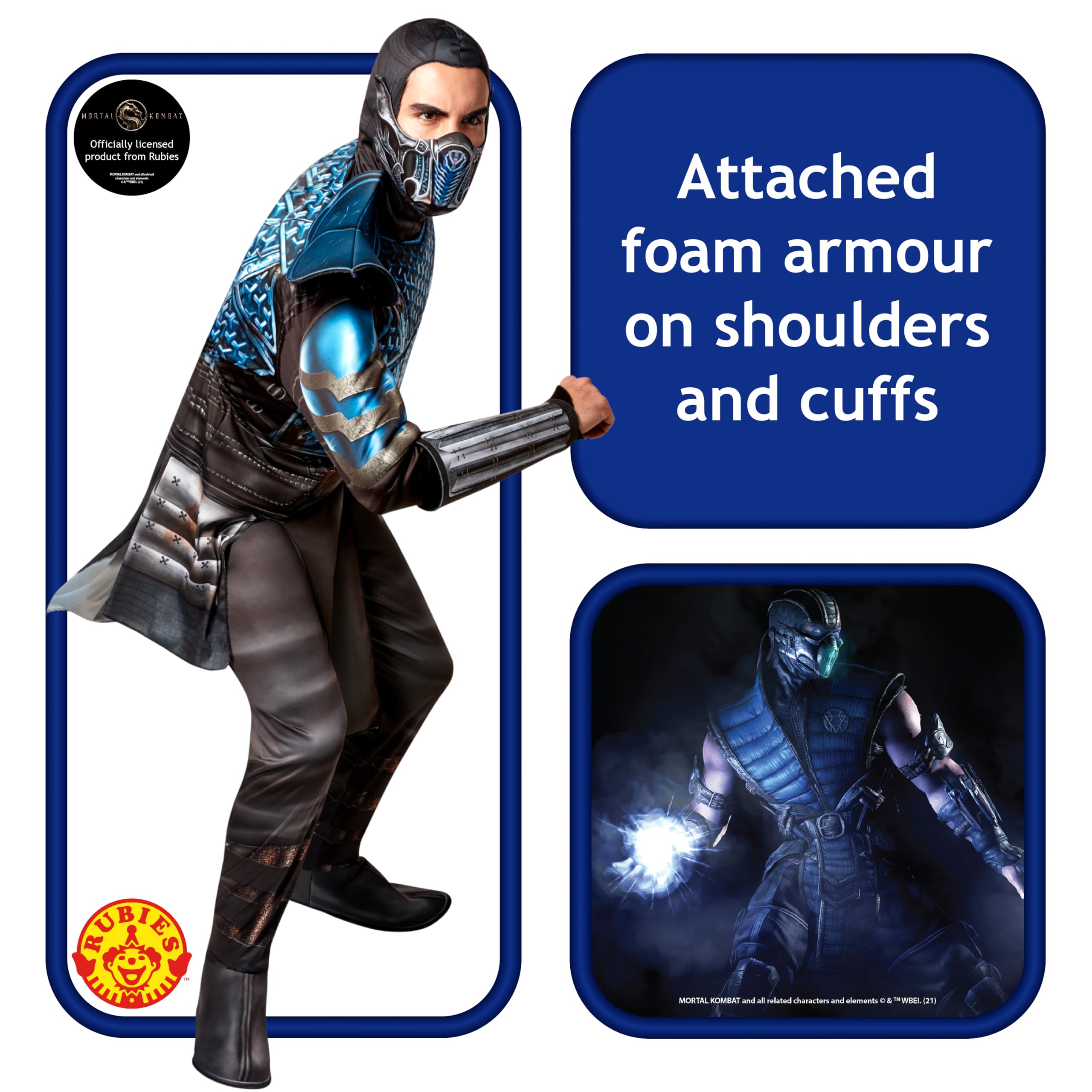 rubie-s-deluxe-mortal-kombat-11-sub-zero-herren-kost-m image 3