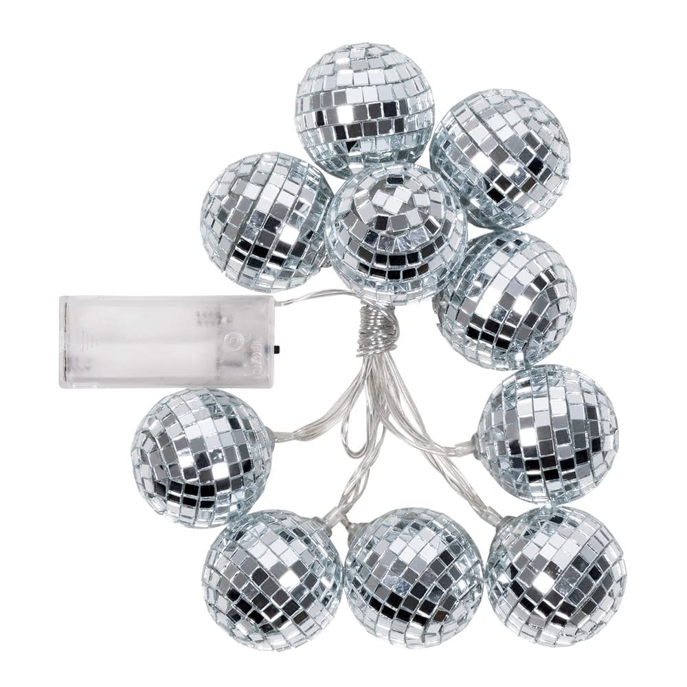 boland-led-lichterkette-discokugel-deko-silber-140cm image 5