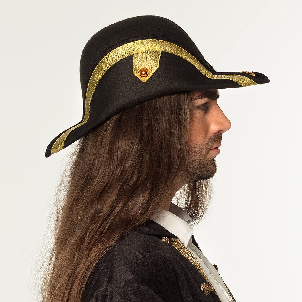 boland-piratenhut-admiral-bicorne-hut-schwarz-gold-59-cm image 2