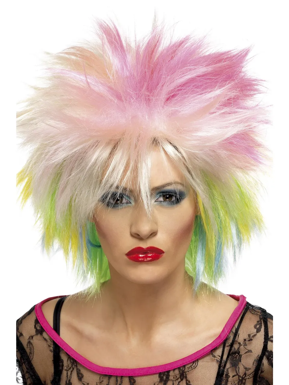 smiffys-fever-80s-attitude-per-cke-kurz-bunt-einheitsgr-e image 1