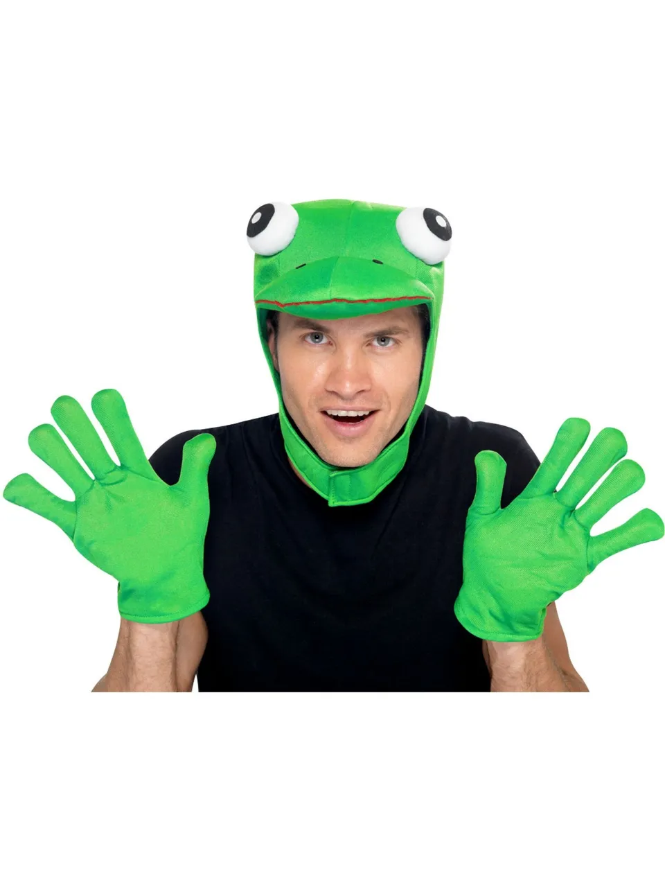 smiffys-fever-frog-kit-froschkost-m-gr-n-kapuze-handschuhe image 1