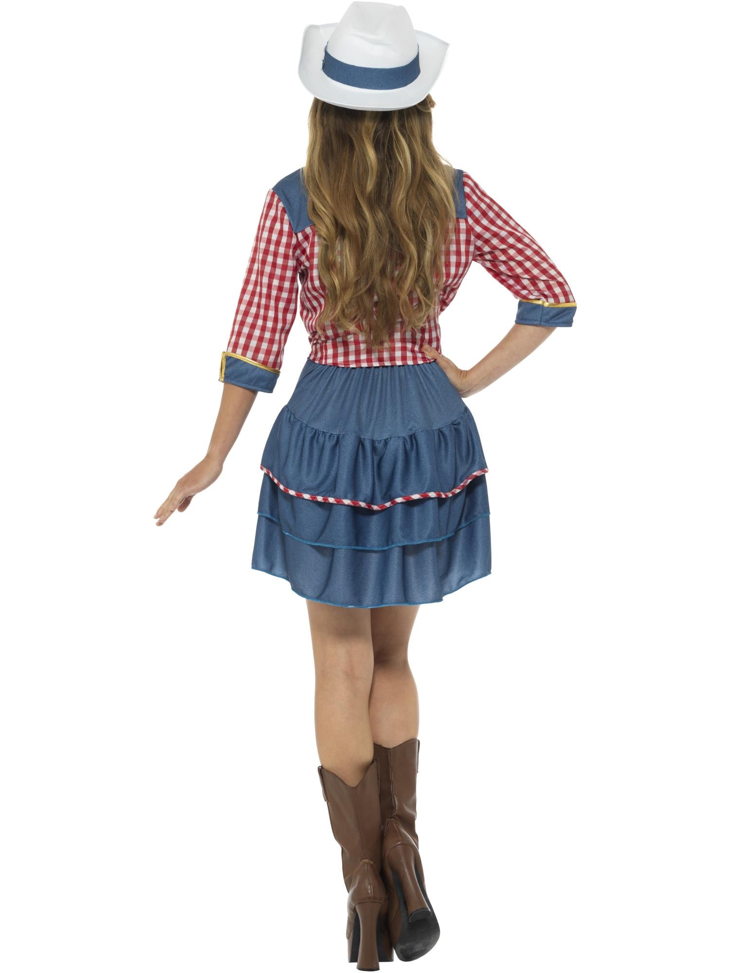 smiffys-fever-rodeo-doll-kost-m-damen-blau-mit-hut-s-l image 2