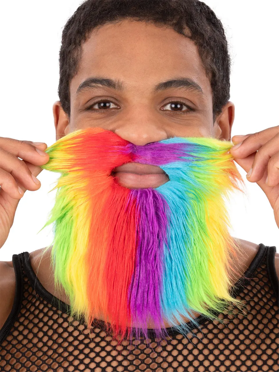 smiffys-fever-rainbow-beard-vollbart-regenbogen-einheitsgr-e image 1