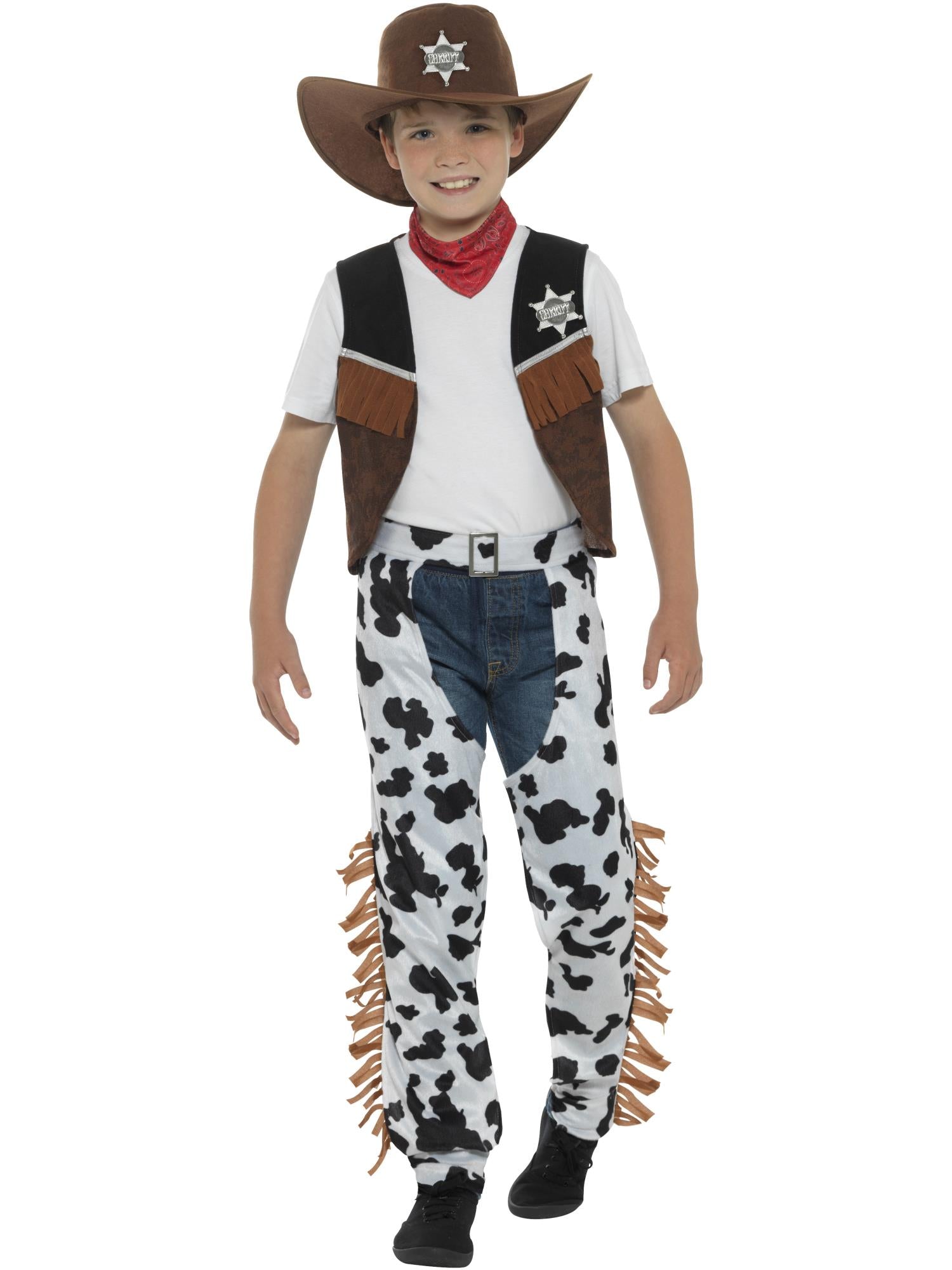 smiffys-fever-texan-cowboy-kost-m-kinder-braun-s-4-6 image 1