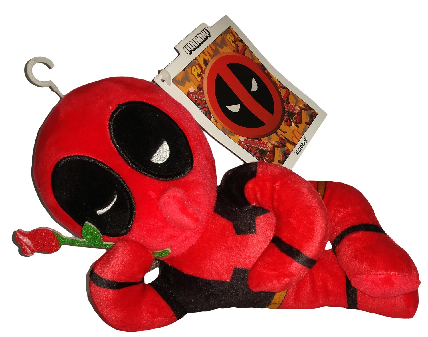 rubies-kid-robot-deadpool-pl-sch-20-cm-liegend-mit-rose image 2