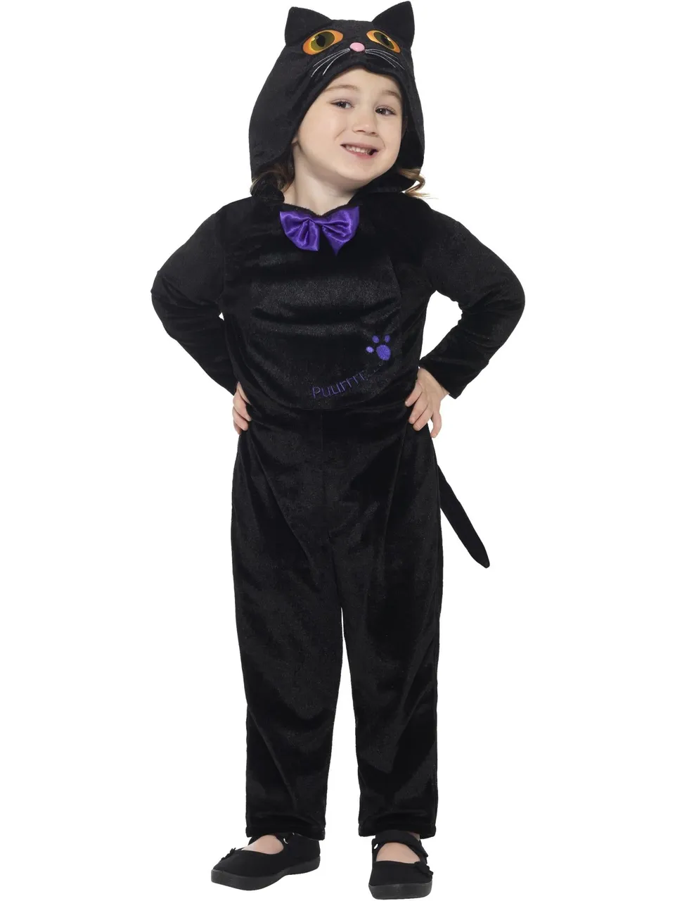 smiffys-fever-katze-kleinkindkost-m-3-4-jahre-schwarz image 1