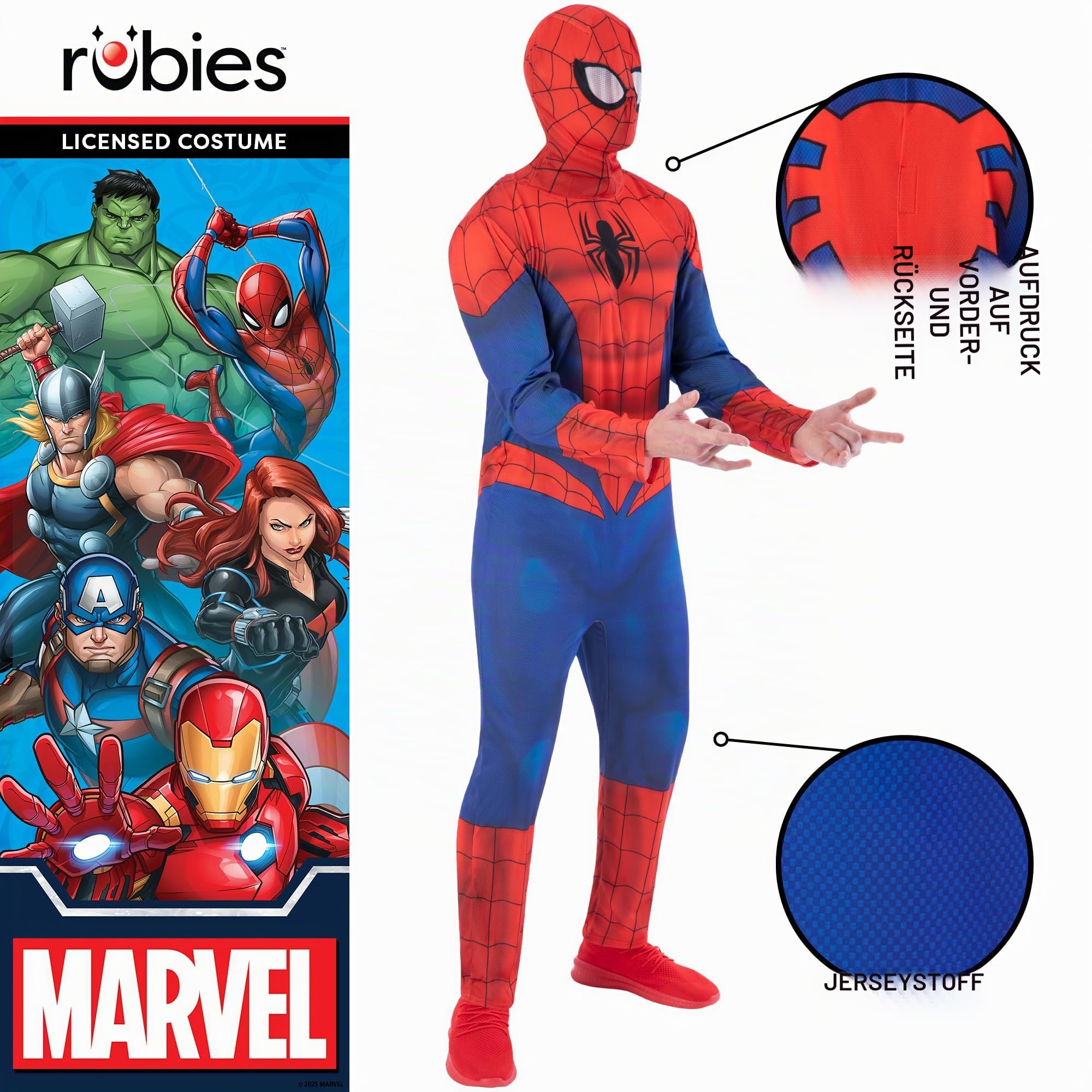 rubie-s-deluxe-spider-man-kost-m-erwachsene-s-superheld image 5