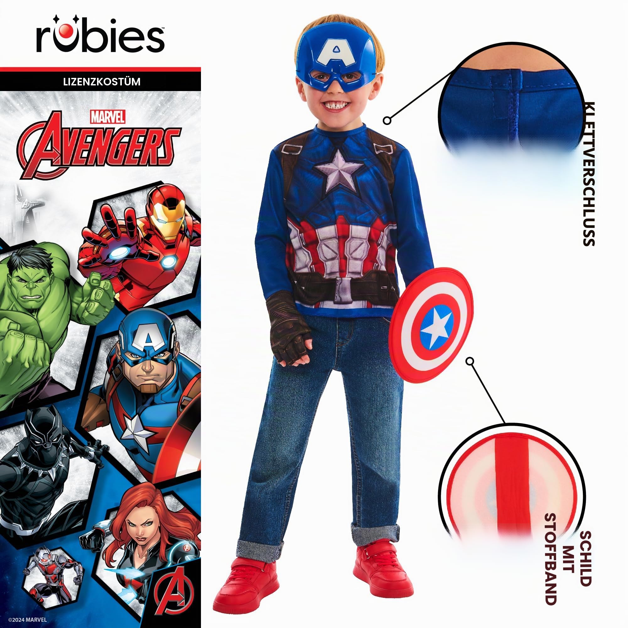 rubie-s-deluxe-captain-america-kost-mset-kinder-4-6-jahre image 3