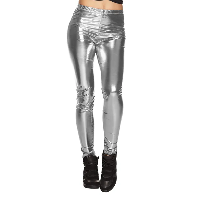 boland-metallic-leggings-silber-gl-nzende-stretch-hose image 1